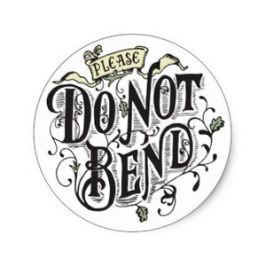 Do Not Bend Circle Sealing Stamp Stickers