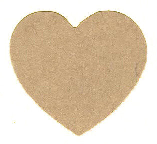 Kraft Heart Sealing Stamp Stickers 