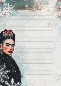 A5 Notepad by Fripperies | Frida Kahlo: Winter