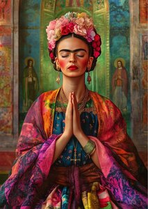 Frida Kahlo: Pray | Postcard Fripperies