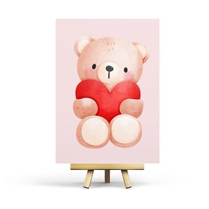 Postcard Valentine's Bear by Penpaling Paula