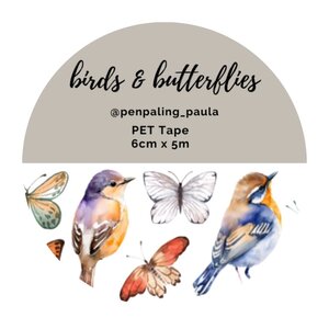 Birds and Butterflies - PRE-CUT PET-tape by Penpaling Paula