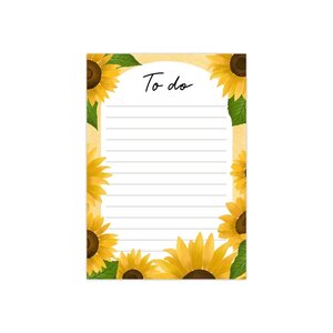 A6 Notepad To Do (Sunflowers) by Muchable