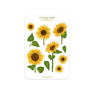 A6 Stickersheet by Muchable | Sunflowers