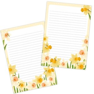 A5 Double Sided Notepad by muchable - Spring Daffodils