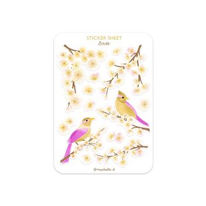 A6 Stickersheet by Muchable | Birds with Blossom