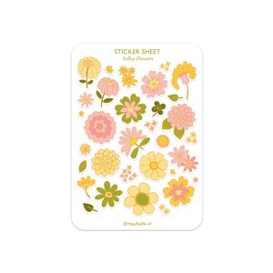 A6 Stickersheet by Muchable | Retro Flowers