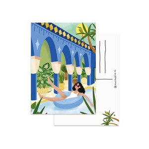 Postcard by Muchable - Woman in pool