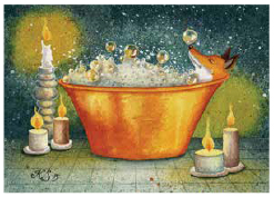 Postcard 245 by Katja Saario - Bubble Bath