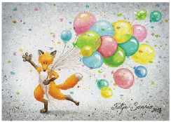 Postcard 320 by Katja Saario - Birthday Balloons