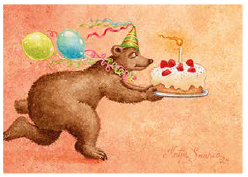 Postcard 450 by Katja Saario - Birthday Bear