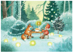 Postcard 417 by Katja Saario - Dinner with the Gnome