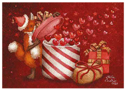 Postcard 375 by Katja Saario - Christmas Gift with Love