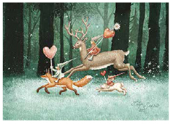 Postcard 398 by Katja Saario - Christmas Ride