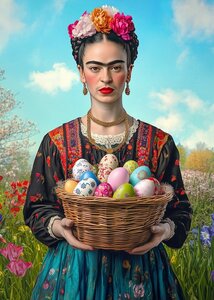 Frida Kahlo: Easter Eggs | Postcard Fripperies