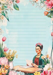 A5 Notepad by Fripperies | Frida Kahlo: Spring