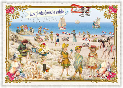 PK 1219 Tausendschön Postcard | La France – Les pieds dans le sable