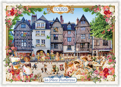 PK 1227 Tausendschön Postcard | La France – Tours, La Place Plumereau