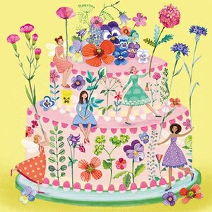 Mila Marquis Postcard | Cake with Flowers