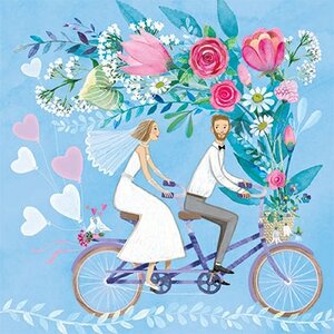 Mila Marquis Square Postcard | Wedding Couple