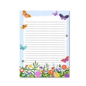 A5 Spring flowers Notepad - Double Sided - by Only Happy Things