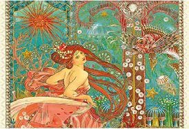 Postcard Gwenaëlle Trolez Créations - Art Nouveau