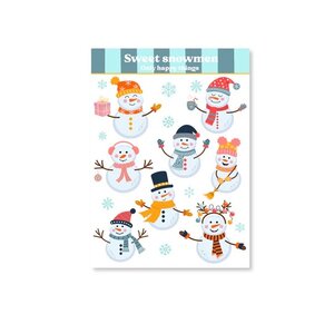 A6 Stickersheet Sweet Snowmen - Only Happy Things