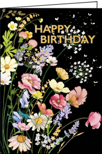 Sabina Comizzi Folded Card | Happy Birthday (Flowers)