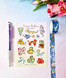 Dragon Buddies Planner Stickersheet - by Dreamchaserart