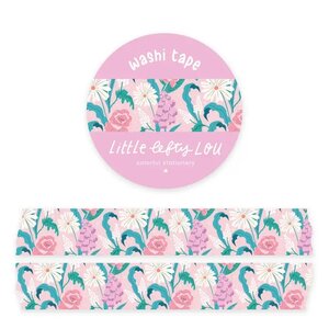 Pink Flower Pattern Washi Tape - Little Lefty Lou 