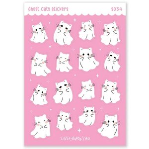 Ghost Cats Waterproof Stickers - Little Lefty Lou