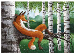 Postcard 354 by Katja Saario - Chilling in the Birch Tree