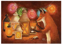 Postcard 323 by Katja Saario - Lanterns