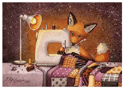 Postcard 409 by Katja Saario - Sewing Fox