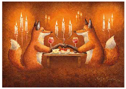 Postcard 456 by Katja Saario - Candle Light Dinner