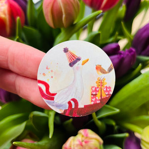 5x Sticker Feest met de eend by RomyIllustrations