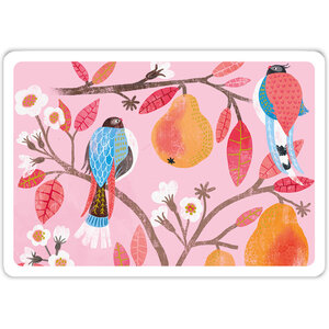 Aquarupella Méli Mélo Postcard - Peaches and Birds