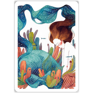 Aquarupella Méli Mélo Postcard - Sleeping Mermaid