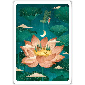 Aquarupella Méli Mélo Postcard - Night Lotus