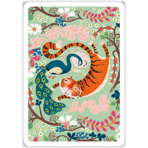 Aquarupella Méli Mélo Postcard - Peacock and Tiger