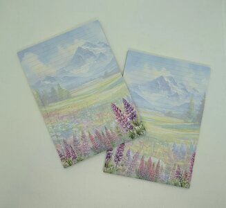 A5 Notepad Lupins - by StationeryParlor