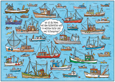 Search Postcard | Wo ist die Möwe mit dem Fischbrötchen...?