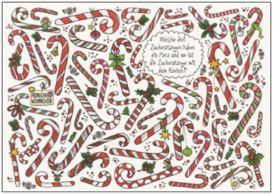 Search Postcard | Welche Zuckerstangen haben ein Herz...?