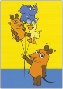 Postcard Sendung mit der Maus | Mouse with animal balloons