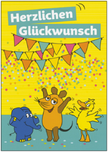 Postcard Sendung mit der Maus | Herzlichen Glückwunsch