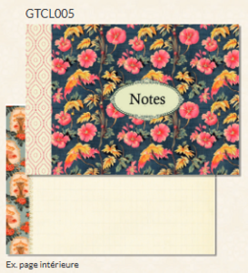 Mini Illustrated notebook Gwenaëlle Trolez Créations - Tropical Roses