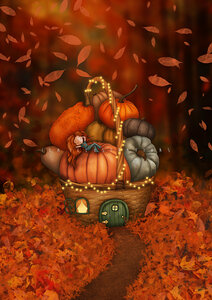 PRE ORDER: Postcard Ila Illustrations 169 - Pumpkin season