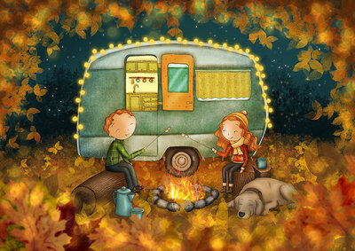 PRE ORDER: Postcard Ila Illustrations 167 - Campfire