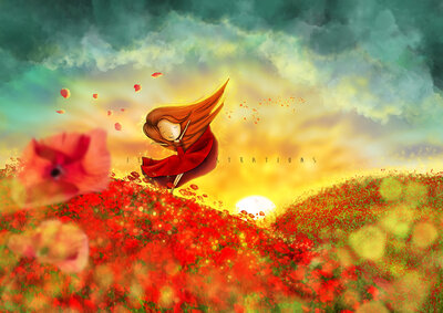 PRE ORDER: Postcard Ila Illustrations 124 - Poppy Field