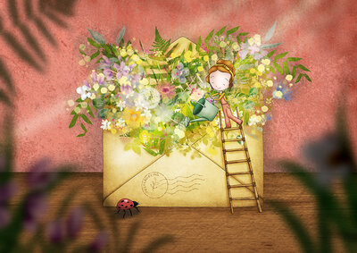 PRE ORDER: Postcard Ila Illustrations 149 - Spring envelope